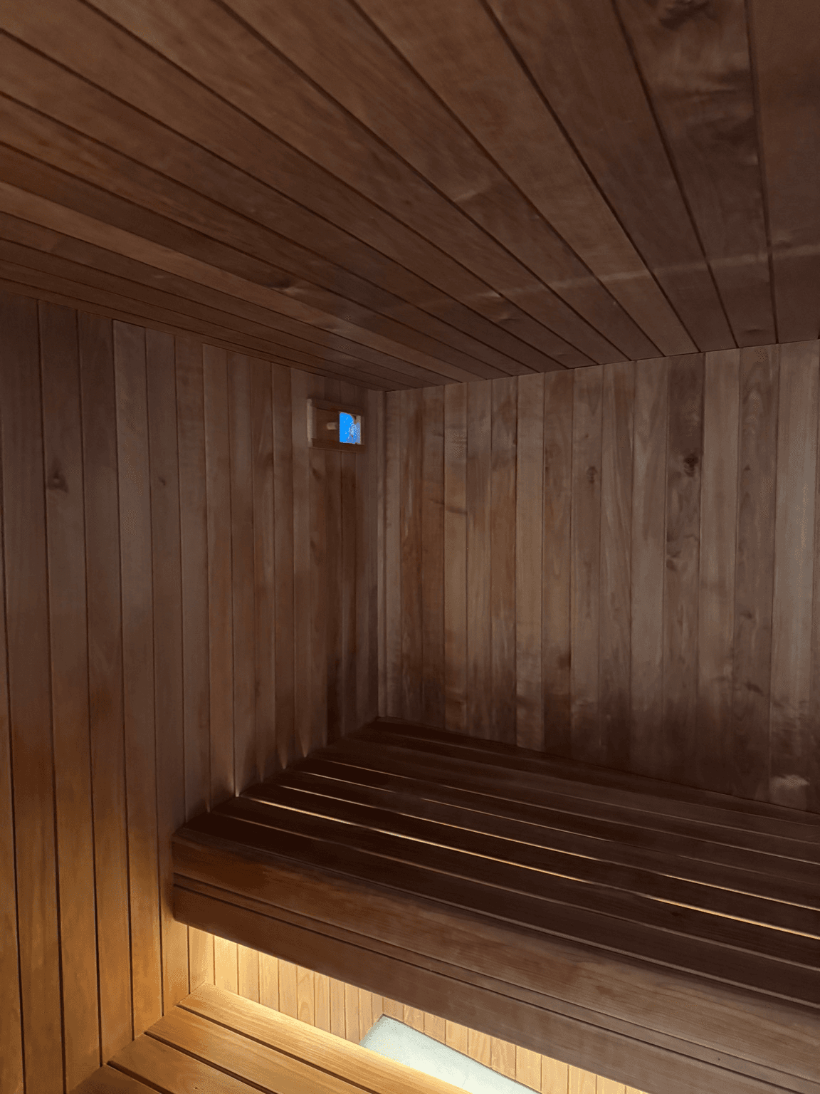 Upper sauna drying vent open after use